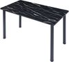 Esstisch Tammela für 4 Personen 120x60 cm Marmor-Optik, schwarz [en. casa] Bild 4