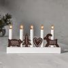 LED Kerzenleuchter ,Julia', Holzmotive Lebkuchen, 5-flammig Bild 2