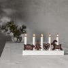 LED Kerzenleuchter ,Julia', Holzmotive Lebkuchen, 5-flammig Bild 5