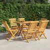 vidaXL Gartenstühle 6 Stk. Klappbar 47x63x90 cm Massivholz Teak 3155047 Bild 1