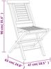 vidaXL Gartenstühle 6 Stk. Klappbar 47x63x90 cm Massivholz Teak 3155047 Bild 5