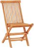vidaXL 3-tlg. Bistroset mit Taupe Kissen Massivholz Teak 3063233 Bild 5