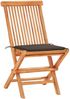vidaXL 3-tlg. Bistroset mit Taupe Kissen Massivholz Teak 3063233 Bild 4