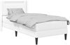 vidaXL Bettgestell mit Matratze Weiß 90 x 190 cm Kunstleder 3414896 Bild 2