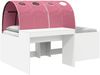 vidaXL Hochbett mit Schreibtisch für Kinder Weiß und Rosa 3423680 Bild 2