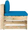 vidaXL Modulares Mittelsofa mit Kissen Grün Imprägniertes Holz 3074511 Bild 3