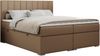 Boxspringbett mit 2 Bettkästen, Matratze und Topper, Polsterbett - ALLY - 180x200cm - Braun Kunstleder - H3 Bild 3