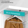 SEEZSSA Garderobenschrank Kleiderschrank mit Transparenten Türen 10 Fächer 6 Türen Aufhängung, Kleiderschrank für das Schlafzimmer Wohnzimmer Diele 170x69x50cm Bild 3