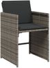 vidaXL 9-tlg. Garten-Essgruppe mit Kissen Grau Poly Rattan 3277903 Bild 5