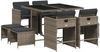 vidaXL 9-tlg. Garten-Essgruppe mit Kissen Grau Poly Rattan 3277903 Bild 2