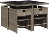 vidaXL 9-tlg. Garten-Essgruppe mit Kissen Grau Poly Rattan 3277903 Bild 3