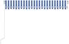 vidaXL Markise Manuell Einziehbar 400x350 cm Blau und Weiß 3068976 Bild 3