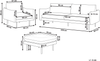 Sofa Set 5-Sitzer VINTERBRO Chenillegewebe Goldbraun mit Ottomane Bild 2