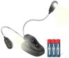 ANSMANN AG LED Dekolicht Klemmleuchte Twinflex - Flexible Leselampe dimmbar, batteriebetrieben, SMD LED Bild 2
