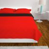 vidaXL Tagesdecke, Zweiseitig, Gesteppt, kariert, Mikrofaser mit PP Baumwoll-Füllung, Rot / Schwarz, 220x240 cm Bild 4