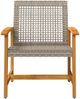 vidaXL Gartenstühle 2 Stk. Grau Poly Rattan und Akazienholz 367596 Bild 4