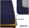 Komfortec Mikrofaser Spannbettlaken 180x200 cm – Weiches Spannbetttuch mit Rundumgummi – Fitted Sheet für Matratzen bis 30 cm – Blau – Oeko-Tex – Pflegeleicht & Hautfreundlich – 90g/m² Bild 3