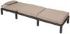 Poly-Rattan Sonnenliege HWC-A51, Relaxliege Gartenliege Liege ~ Premium anthrazit, Kissen creme Bild 4