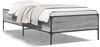 vidaXL Bettgestell Grau Sonoma 100x200 cm Holzwerkstoff und Metall 844964 Bild 2