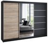 A&J MöbelLand GmbH Schiebetürenschrank VILUNO mit 4 Schubladen und Spiegel (nur für kurze Zeit! TOP ANGEBOT! Geräumiger Schrank mit einer Breite von 200 cm und Spiegel, ideal zur Aufbewahrung von Kleidung und Accessoires. 4 Schubladen und viel Stauraum... Bild 4