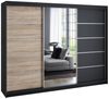A&J MöbelLand GmbH Schiebetürenschrank VILUNO mit 4 Schubladen und Spiegel (nur für kurze Zeit! TOP ANGEBOT! Geräumiger Schrank mit einer Breite von 200 cm und Spiegel, ideal zur Aufbewahrung von Kleidung und Accessoires. 4 Schubladen und viel Stauraum... Bild 5