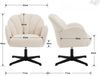 WAHSON OFFICE CHAIRS Loungesessel Drehbarer Polstersessel mit Armlehne aus Kunstfell/Samt Bild 3
