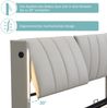 Novelux Polsterbett 140x200 cm mit LED, USB und Stauraum – hydraulisches Bettgestell aus PU in Grau, verstellbares Kopfteil, inkl. Lattenrost Bild 4