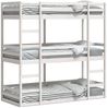 vidaXL Dreifach-Etagenbett Weiß 75x190 cm Massivholz Kiefer 3284261 Bild 2
