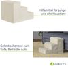 Juskys Haustiertreppe Hundetreppe 36 cm - Treppe 3 Stufen Plüsch-Bezug waschbar - Katzentreppe Hunderampe für Bett, Sofa, Couch und Auto - Bezug Beige Bild 4