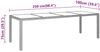 vidaXL Gartentisch 250x100x75 cm Hartglas und Poly Rattan Grau 310593 Bild 5