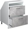 Dachschrägenschrank Rion Beton 60 x 81.6 cm mit 2 Schubladen, Schrankkorpus 60 cm Tiefe Vicco Bild 4