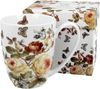 Duo-Gift Becher Porzellan Sommer, Tieren, Vogel, Blumen. Planzen Motiv, 1-tlg, Porzellan Tass ca Rosen. 350 ml Vintage Blumen Zahra Weiß Blumen, Sommer Kollektion, DUO Porzellankollektion, Suovenir, Ideal als Geschenk, Dekoration Bild 1
