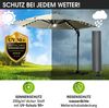 BRAST Alu Sonnenschirm Ampelschirm Ø300cm Beige + LEDs Schützhülle UV-Schutz 50+ wasserabweisend drehbar & höhenverstellbar Bild 4
