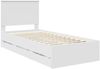 vidaXL Bettrahmen mit Schubladen Weiß 90 x 200 cm Ingenieurs Holz 3411152 Bild 4