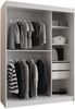 Kleiderschrank Waluri 150 cm (Farbe: Cashmere, mit zwei Schubladen) Bild 4