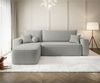 Ecksofa Schlafsofa Sofa AGEPO Stoff Quelle Hellgrau Ottomane Links Bild 2