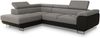 Ecksofa Caris mit Schlaffunktion, Bettkasten und einstellbare Kopfstützen (Schwarz + Grau (Soft 011 + Sawana 21), Ecksofa Links) Bild 2