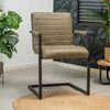 Bronx71 Esszimmerstuhl Eco-Leder Block mit Armlehne olivgrün Bild 5