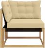 vidaXL Outdoor Ecksofa Massives Akazienholz und Textilene Weiß 901644 Bild 5