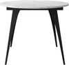 Esstisch Calliso 100, Ausziehbarer, Beine aus Stahl (Farbe: Schwarz / Bianco Marmor) Bild 4