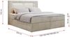 Boxspringbett - Polsterbett mit LED Kopfteil - GOLD-5 - 180x200cm - Beige Velours - H4 Bild 5