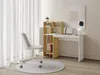 Vente-unique - MONTOLANIA Büromöbel Holz, Platte BeigeWeiß - B 60 cm x H 112,3 cm x L 136 cm Bild 2