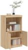 vidaXL Sideboard, mit LED-Leuchten, Holz/Glas Sonoma-Eiche, 60,5 x 37 x 100 cm Bild 5