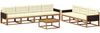 vidaXL Outdoor-Sofagarnitur mit Kissen 8 pcs Natur und Creme 3382393 Bild 2