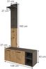Garderobe Irma Anthrazit/Artisan 106 x 43 cm Set mit Schuhschrank und Garderobenpaneel Vicco Bild 2
