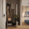 Garderobe Irma Anthrazit/Artisan 106 x 43 cm Set mit Schuhschrank und Garderobenpaneel Vicco Bild 5