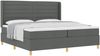 vidaXL Boxspringbett mit Matratze Dunkelgrau 200 x 200 cm Stoff 3341792 Bild 2
