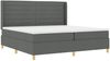 vidaXL Boxspringbett mit Matratze Dunkelgrau 200 x 200 cm Stoff 3341792 Bild 4