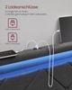 VASAGLE Doppelbettgestell, Bettgestell, 140 x 200 cm, LED, Metallbett, 4 Schubladen, Ladestation, verstellbares gepolstertes Kopfteil, schiefergrau RMB827G02 Bild 3