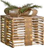 Weihnachtsdekoration 3er Set LED ROINE Weihnachtsgeschenke 15 20 25 cm Braun Bild 4